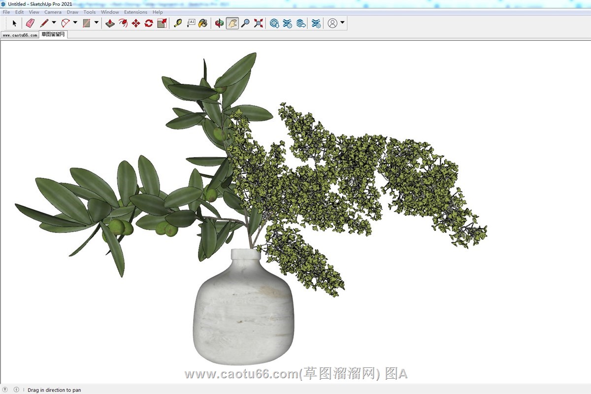 花瓶装饰摆件SU模型