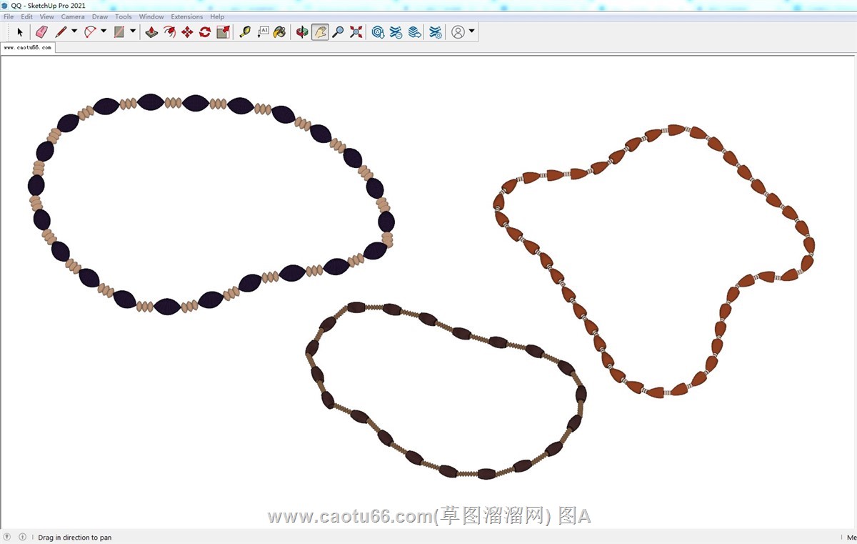 珠串首饰项链SU模型
