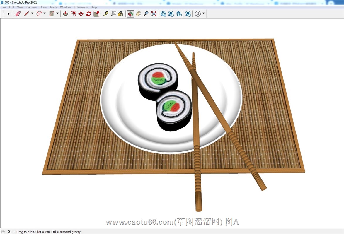 日式寿司食物SU模型