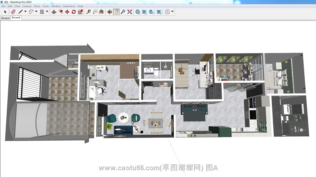 别墅公寓家装SU模型