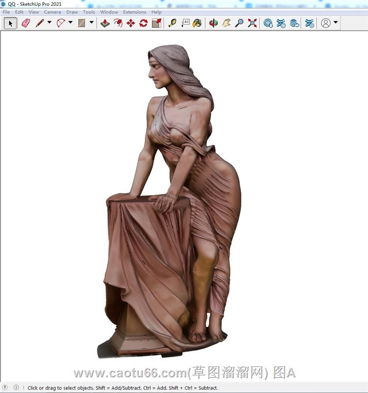 欧洲铜像人物雕塑SU模型