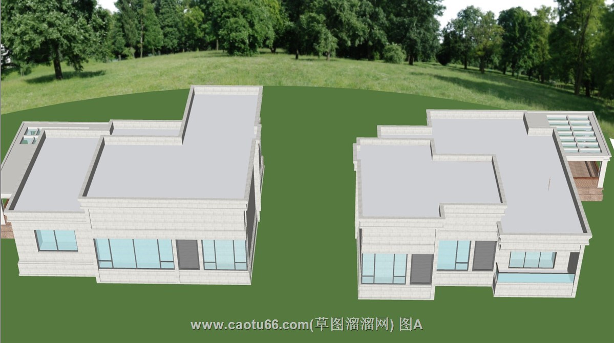 平房住宅建筑SU模型