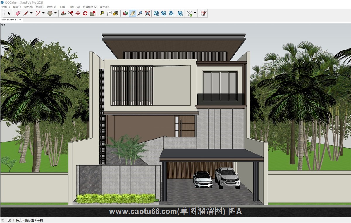 现代风格独栋住宅SU模型