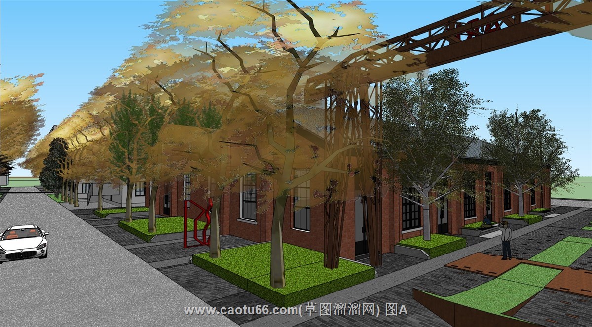 厂区建筑SU模型