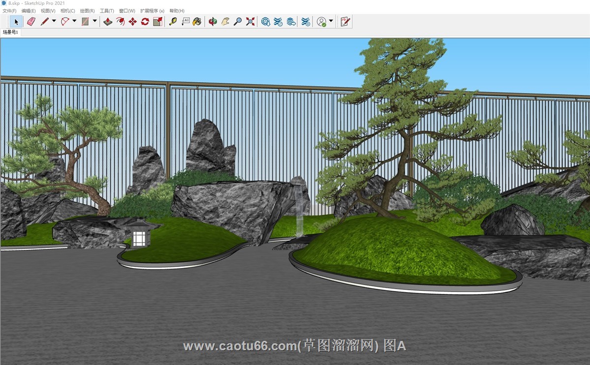 庭院景观小品植物SU模型