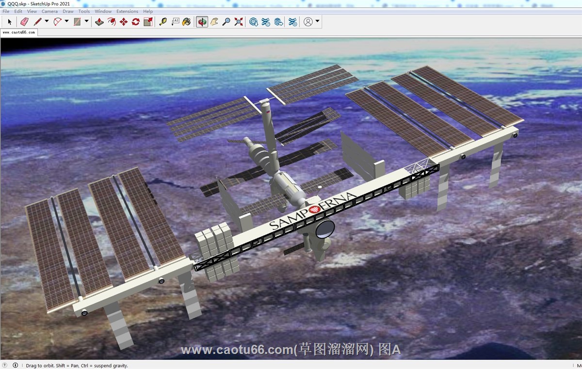 太空的空间站SU模型