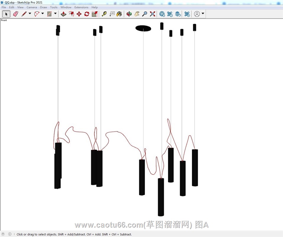 现代的吊灯SU模型