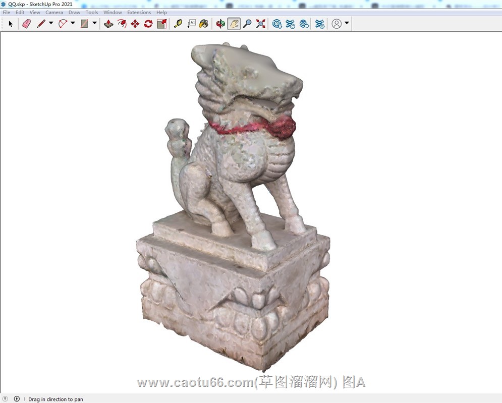 石狮子雕塑的SU模型
