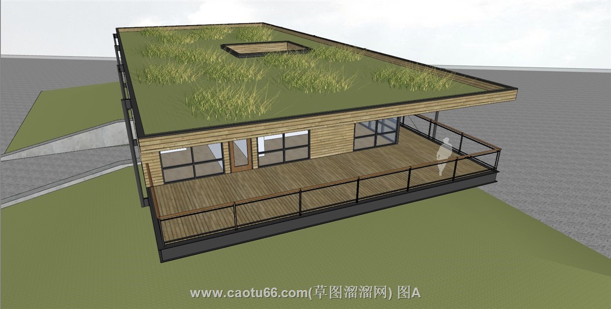 现代风格住宅的SU模型