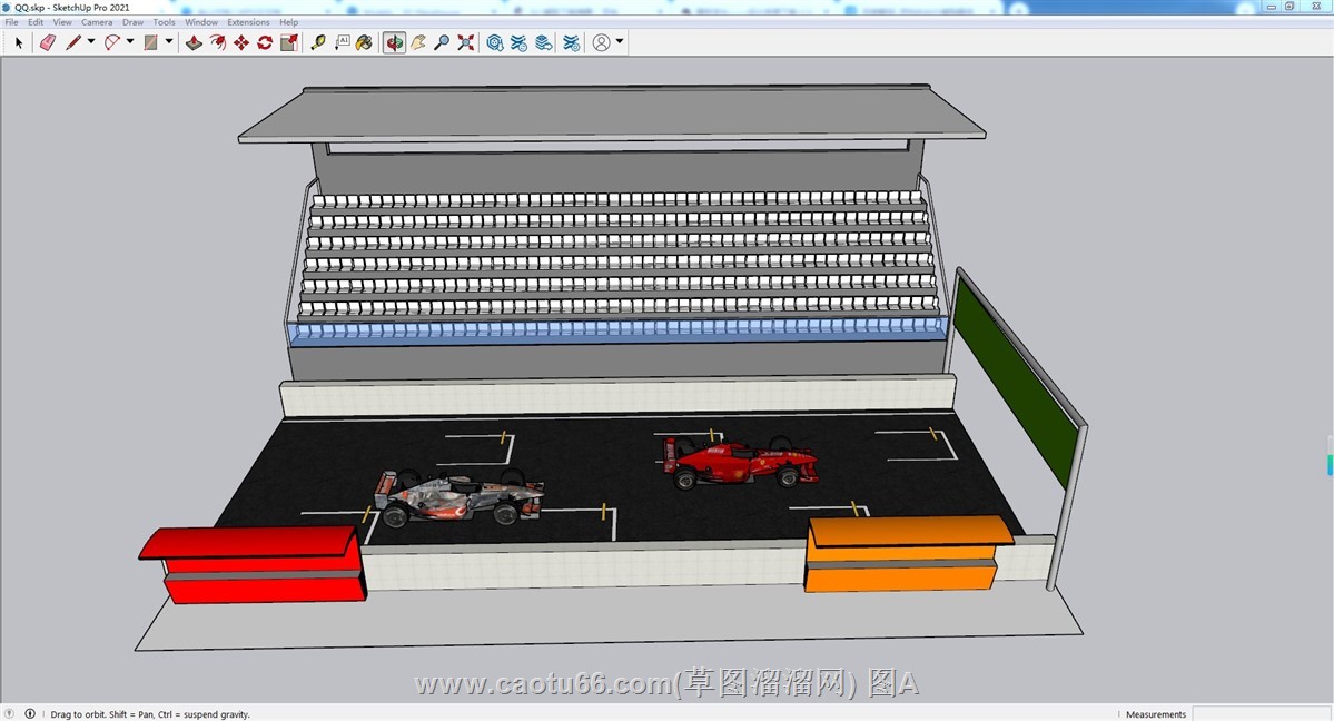 F1赛车跑道赛场的SU模型