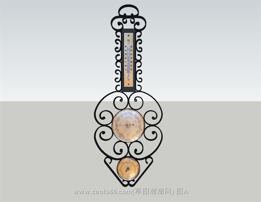 铁艺时钟SU模型