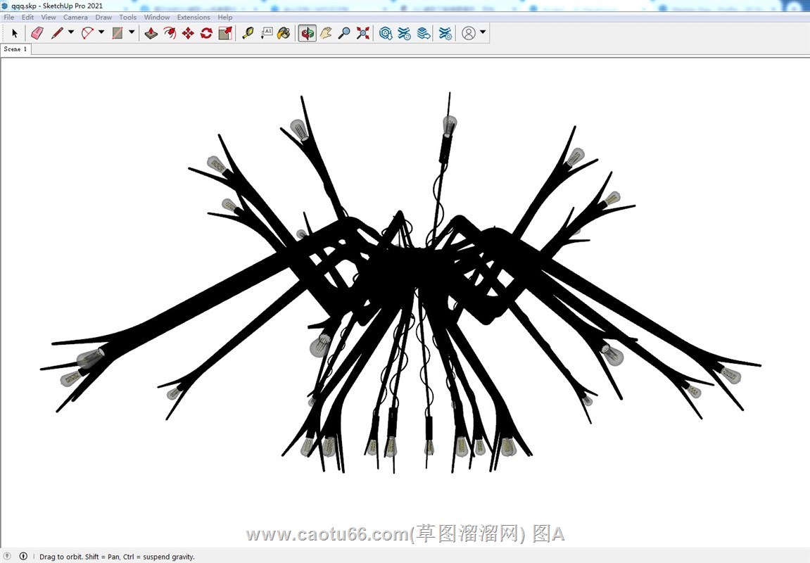 枝形吊灯的SU模型