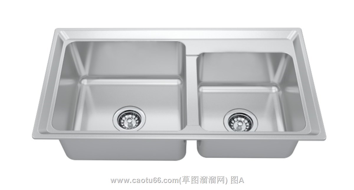 双水槽洗菜池的SU模型