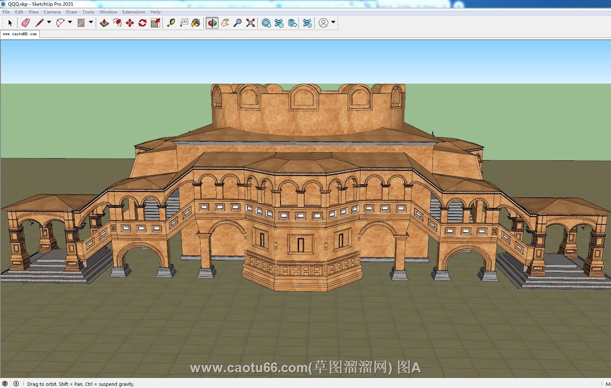 罗马文艺复兴建筑的SU模型