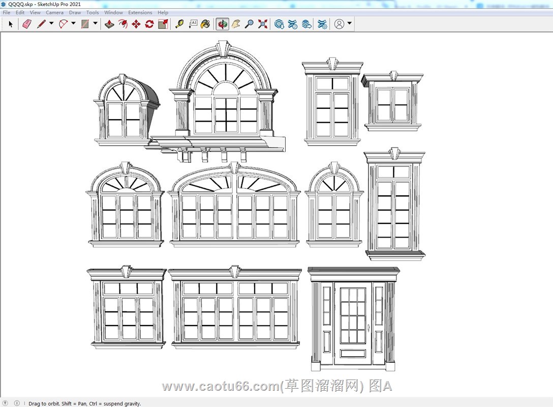 欧式窗户构建的SU模型