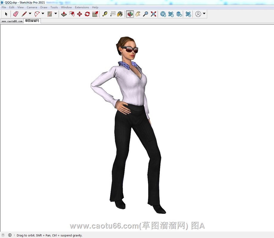 站姿女人的SU模型