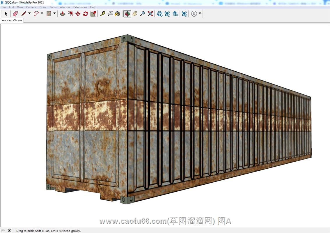 生锈的集装箱SU模型