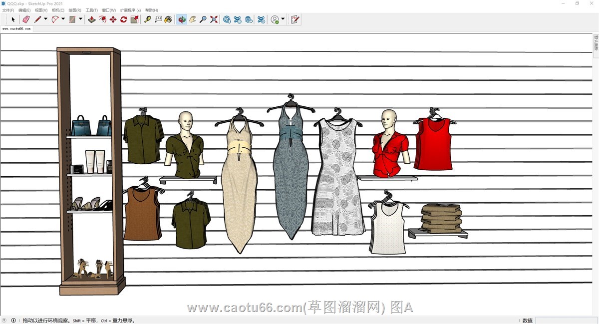 服装衣服假人模特的SU模型