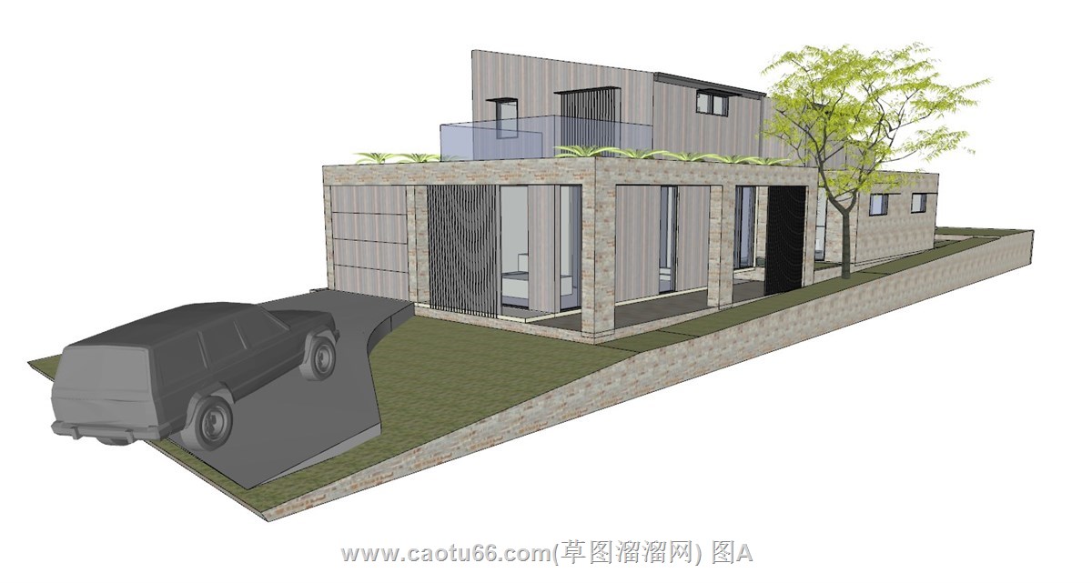 住宅建筑的SU模型