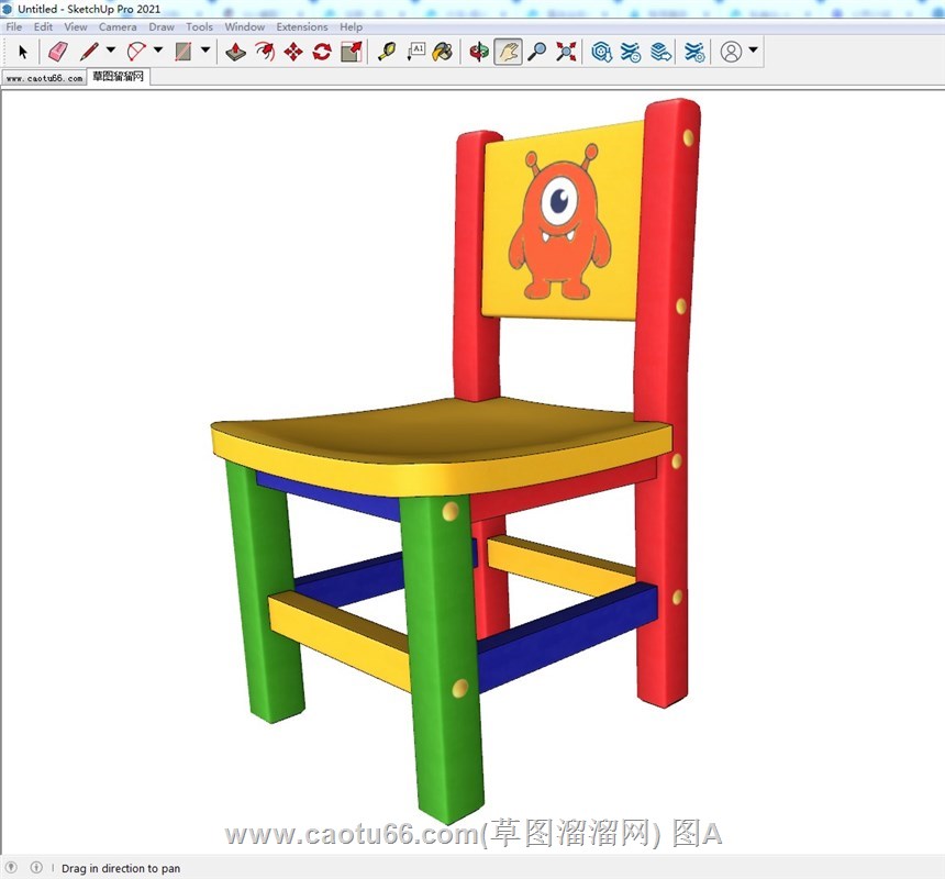儿童椅子的SU模型