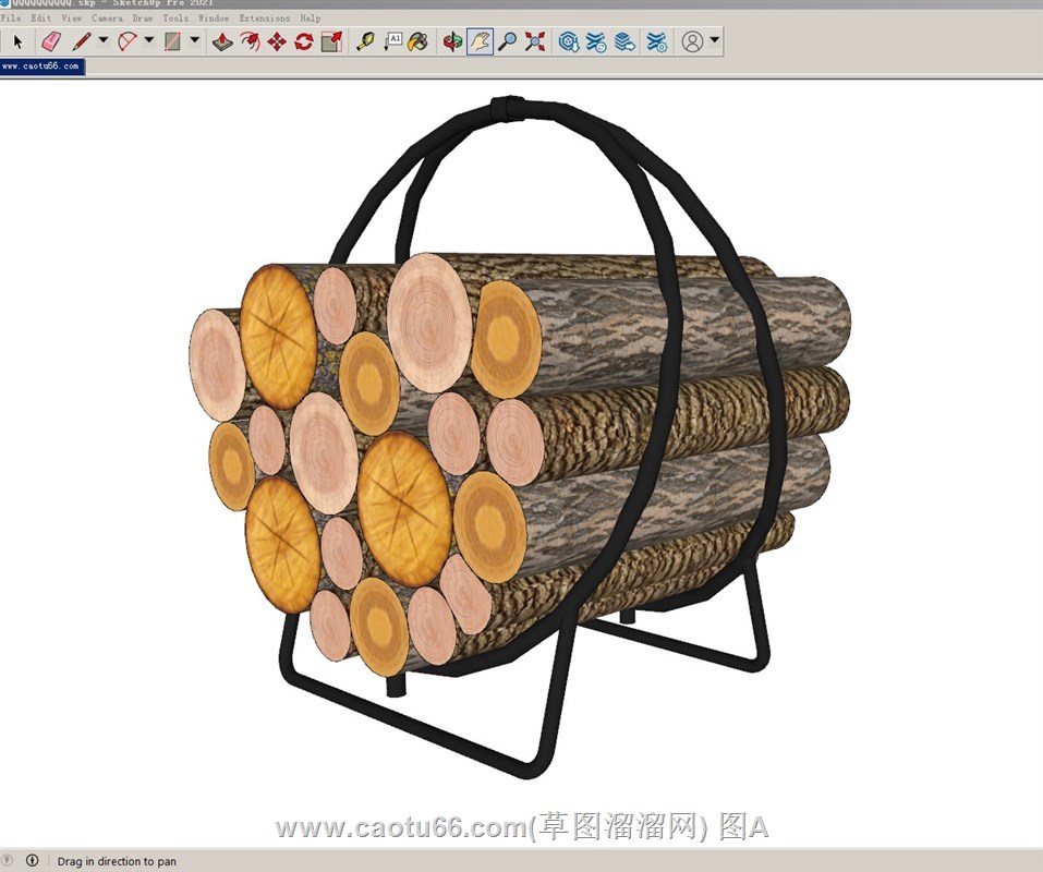 柴火收纳架的SU模型