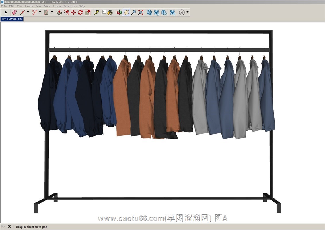 服装展示架的SU模型
