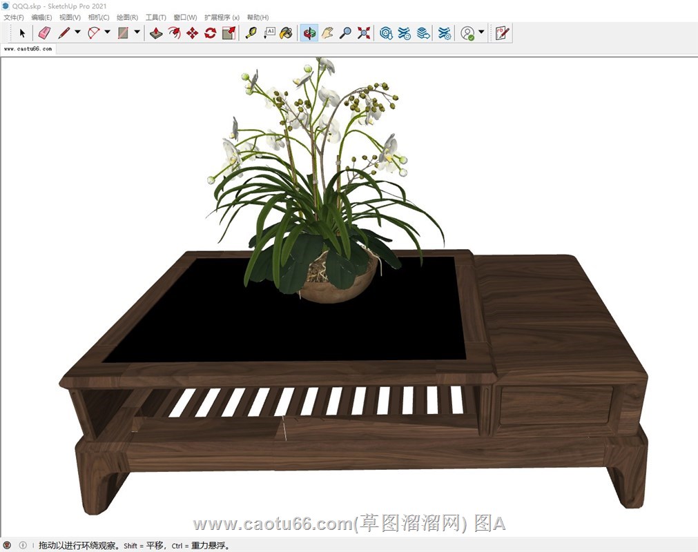 中式茶几的SU模型