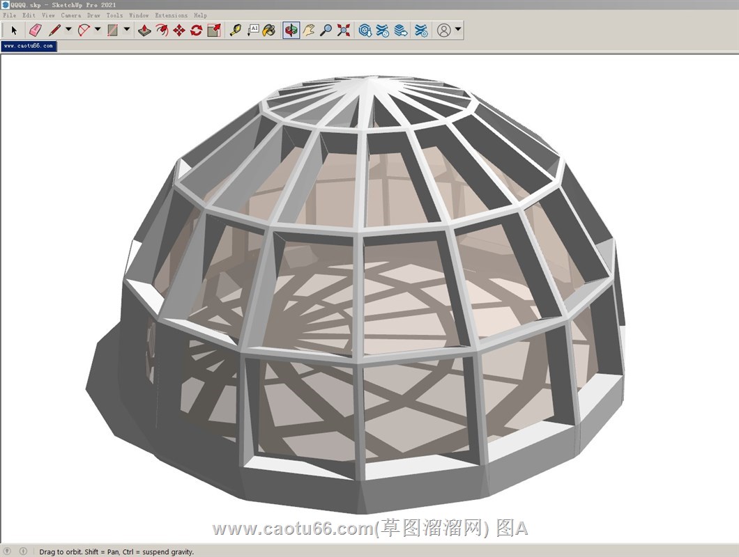穹顶玻璃顶的SU模型