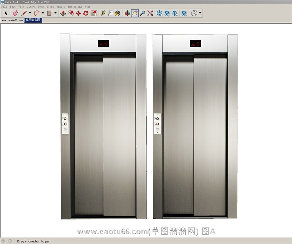 电梯门的SU模型