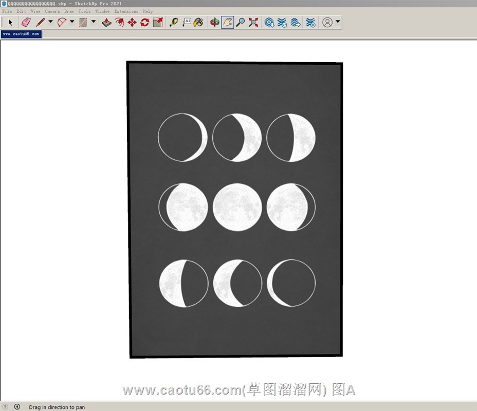月相变化装饰立体画的SU模型