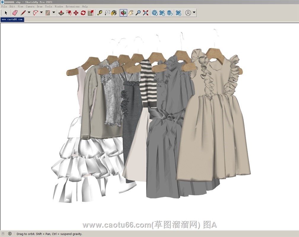 衣服服装女装的SU模型