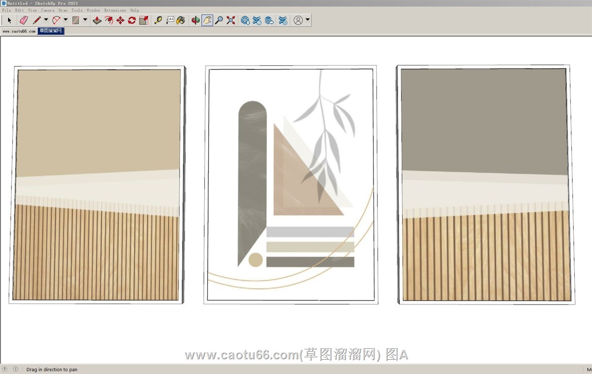 装饰画墙画的sketchup模型