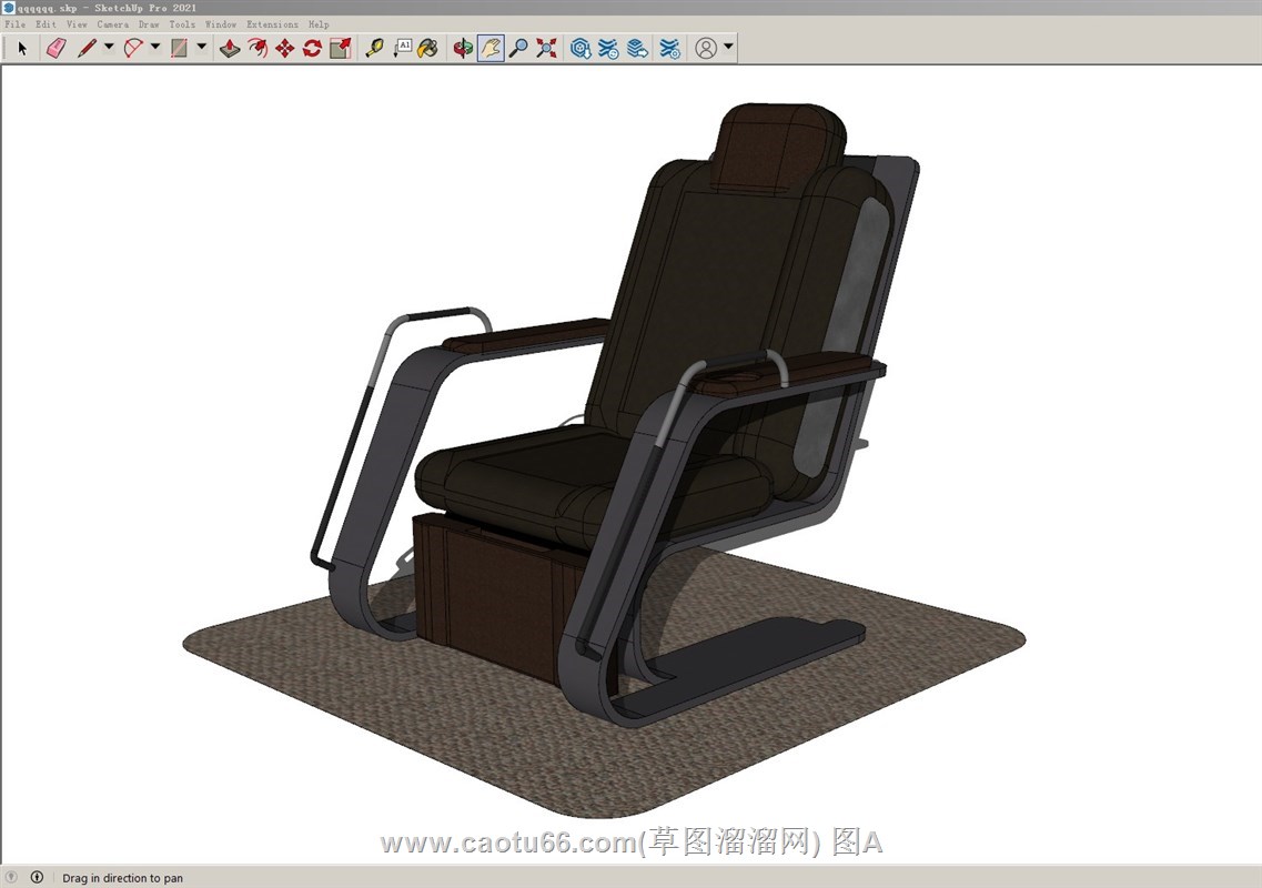 单人休闲椅的sketchup模型