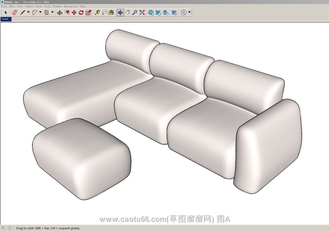 简易沙发的sketchup模型