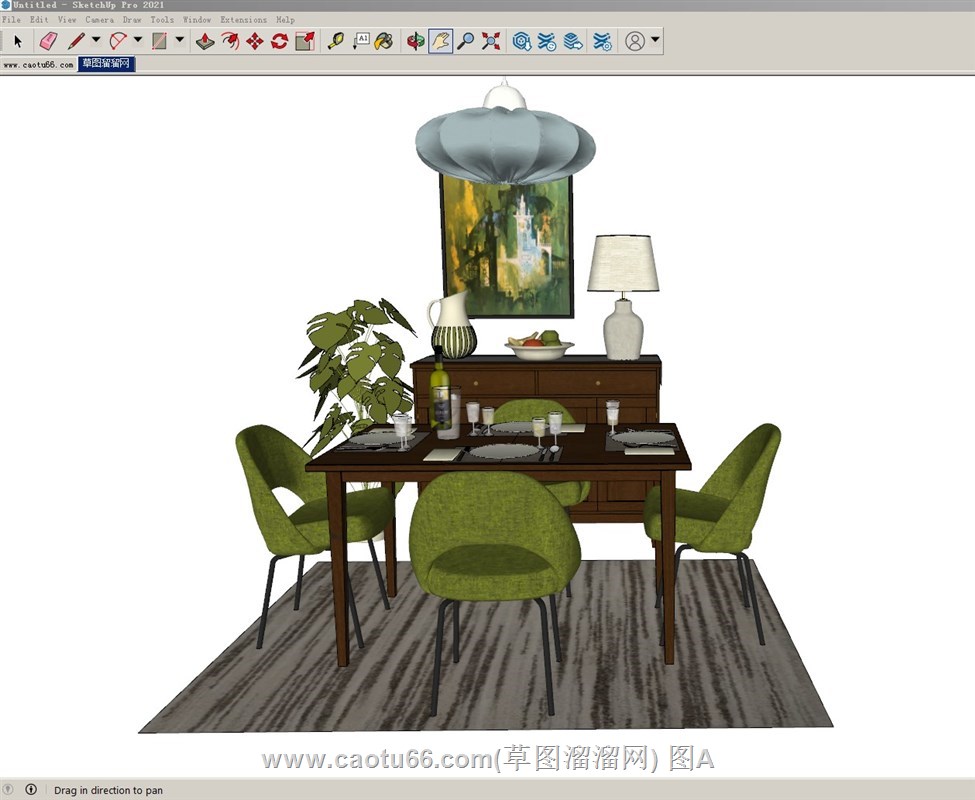 餐桌椅家具的sketchup模型