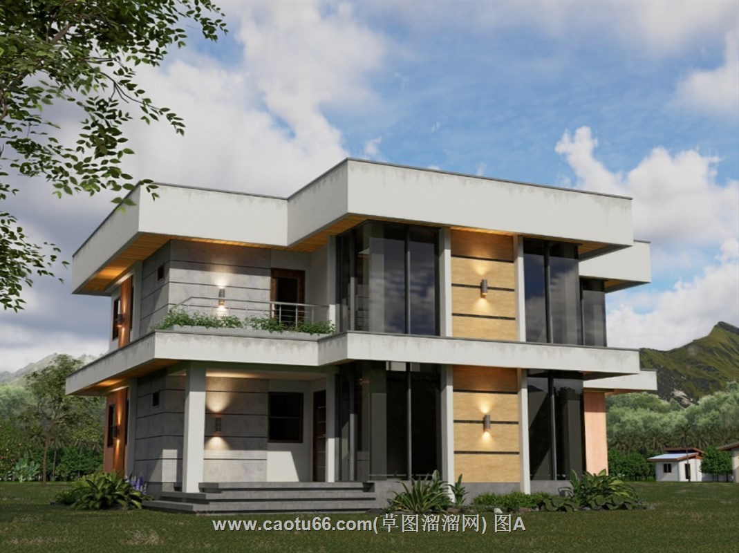 两层住宅别墅的sketchup模型