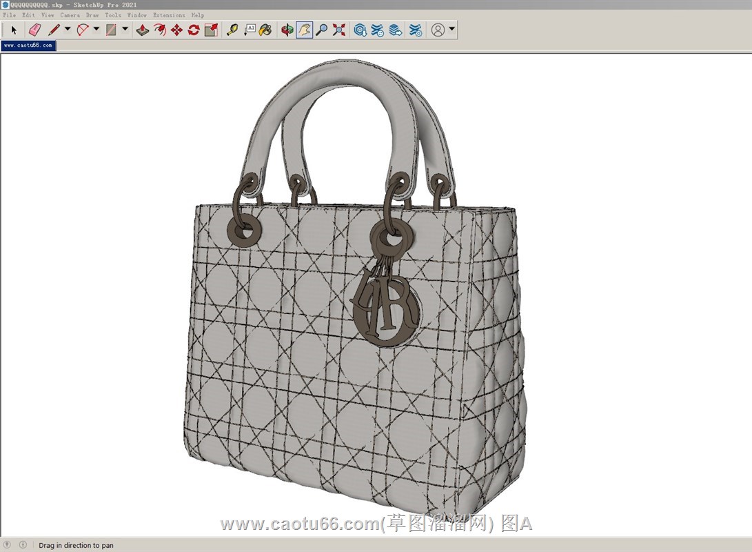 女包手提包的sketchup模型
