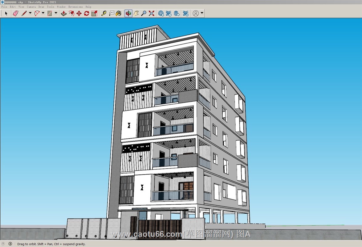 小高层公寓住宅的sketchup模型