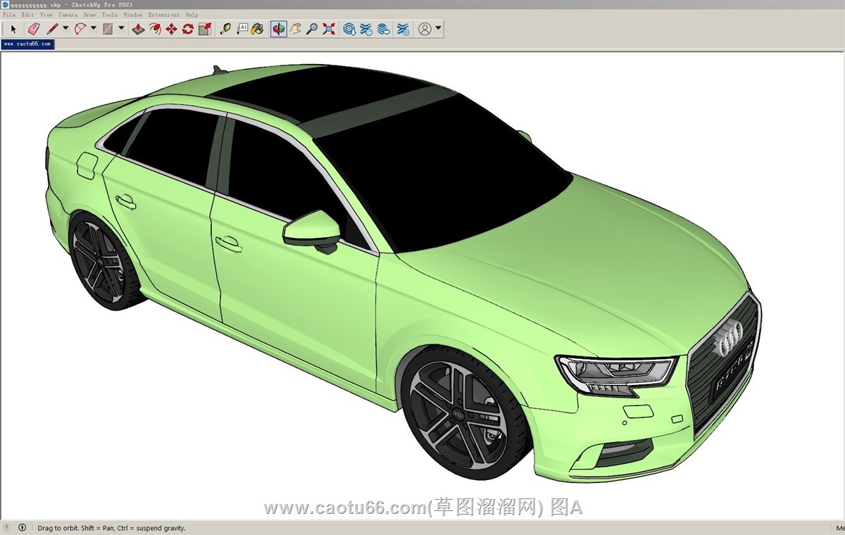 奥迪汽车的sketchup模型