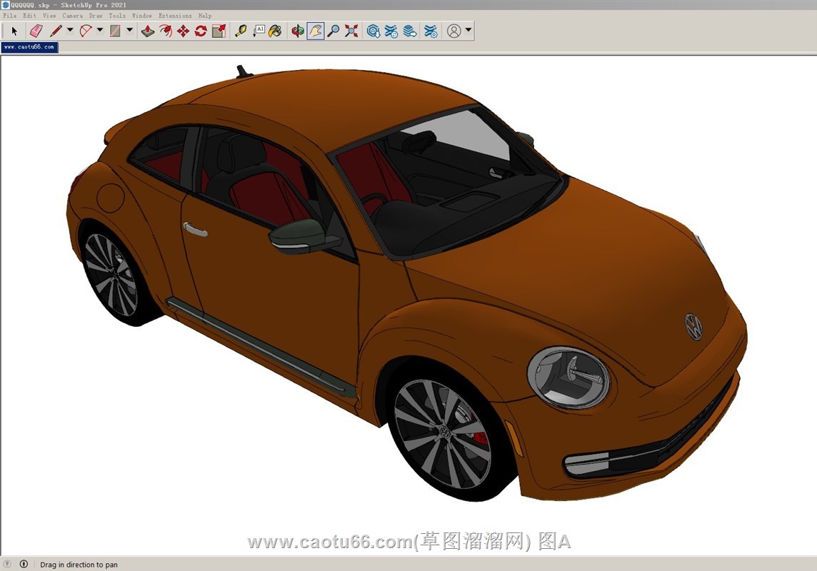 大众甲壳虫汽车的sketchup模型