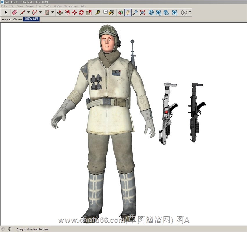 科幻人物及武器IP的sketchup模型
