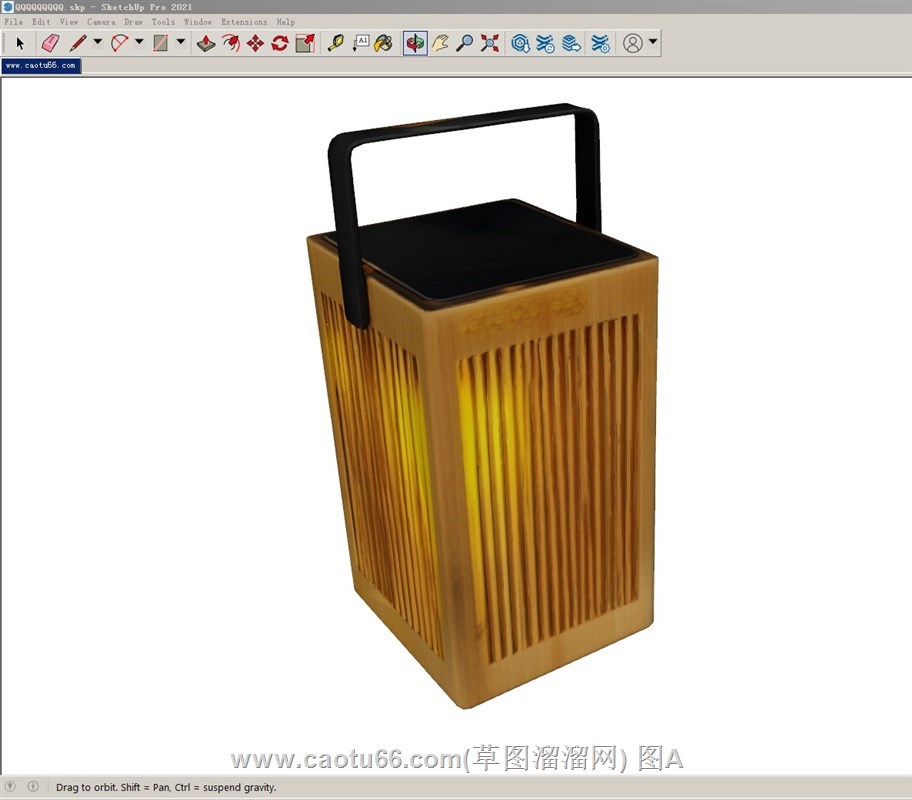 新中式竹编提灯的sketchup模型