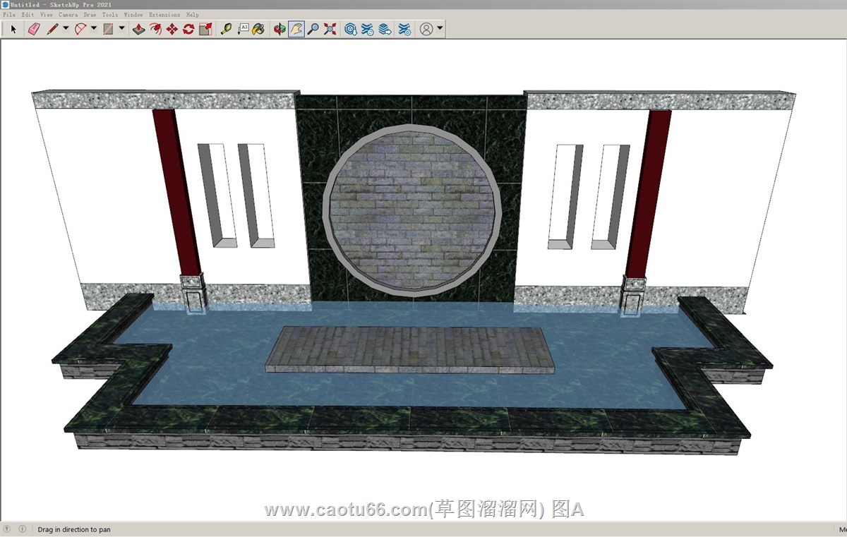 水景墙景观墙的sketchup模型