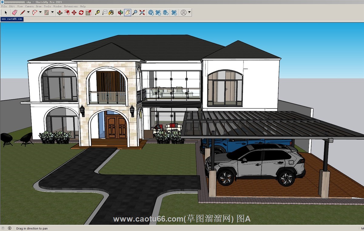欧式风格别墅住宅的sketchup模型