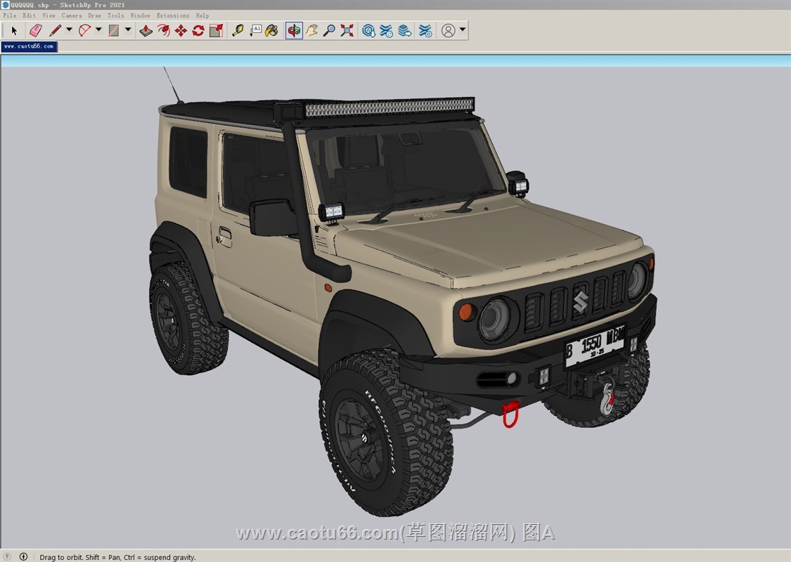 铃木越野车的sketchup模型
