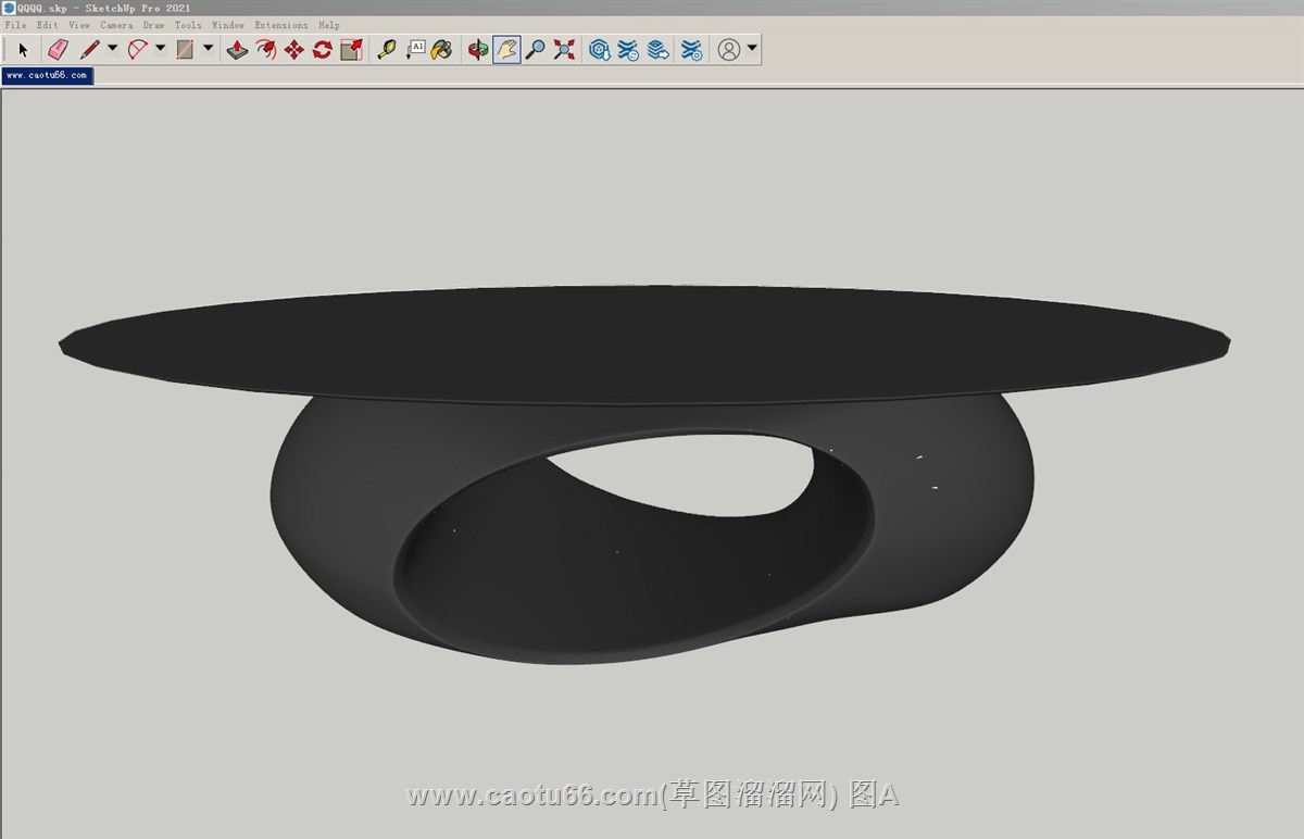 创意咖啡桌茶几的sketchup模型