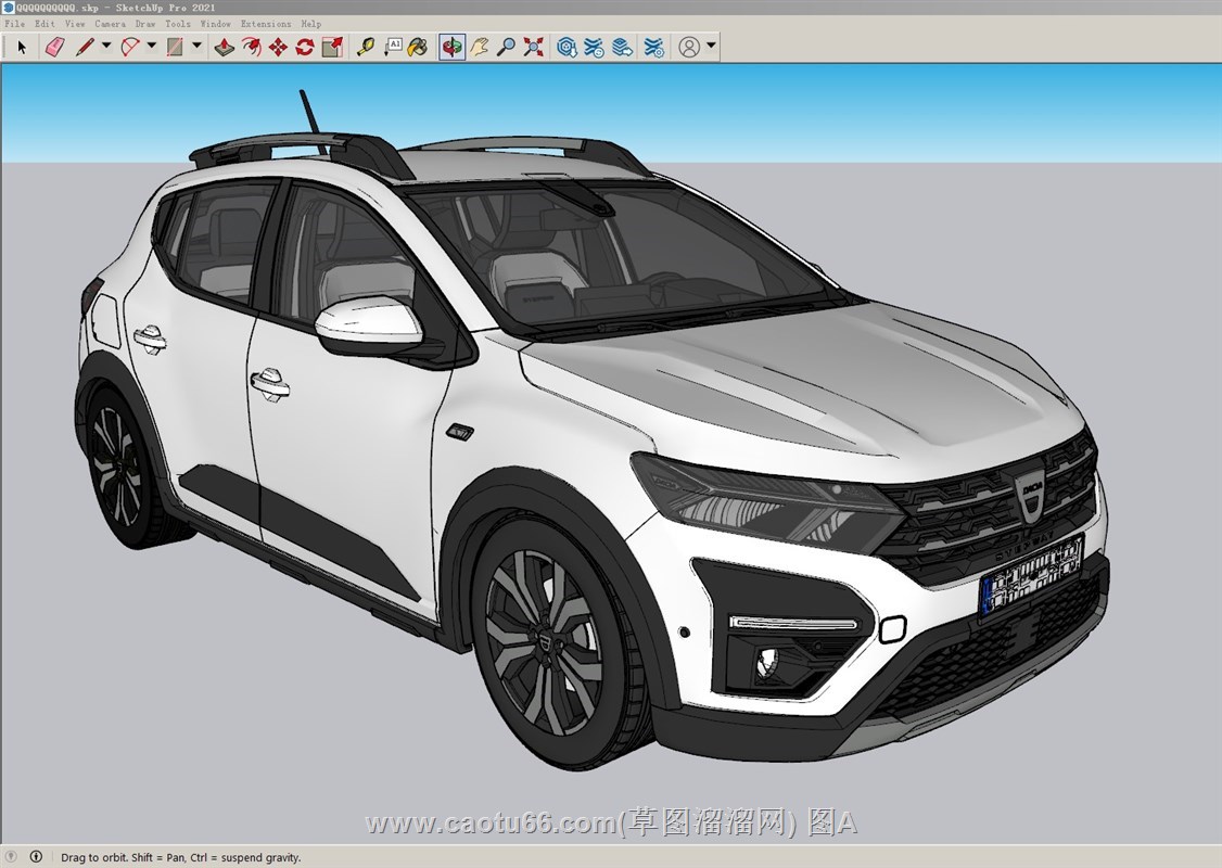 达契亚Sandero汽车的sketchup模型