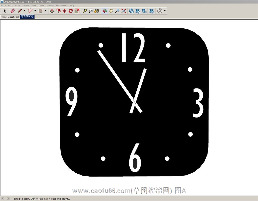 时钟墙钟的sketchup模型