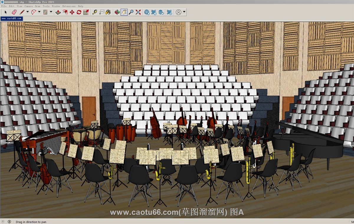 交响乐演奏厅音乐厅sketchup模型