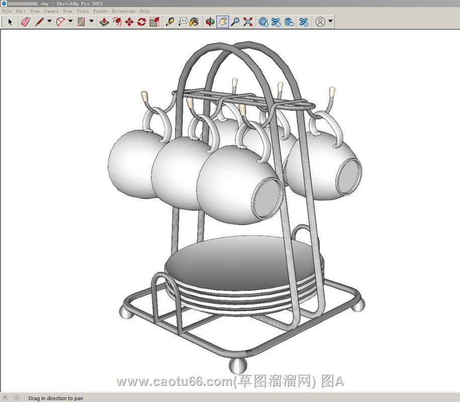 杯碟架的sketchup模型